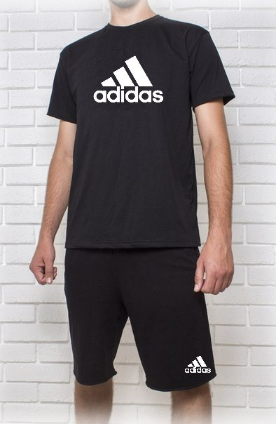 Комплект Adidas Адідас шорти і футболка чорного кольору "" В стилі Adidas ""