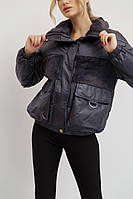 Куртка женская демисезонная, цвет графит, размеры 44, 42 FA_003300