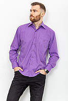 Рубашка мужская в полоску, цвет сиреневый, размеры 40, 39, 38 FA_003841