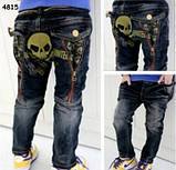 Стильні джинси "Черепа" для хлопчика. 100 см, фото 7