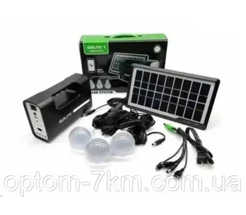 Портативная зарядная станция-фонарь с Power bank на солнечной батарее Solar System GDLite GD-1 S - фото 2 - id-p1765300688