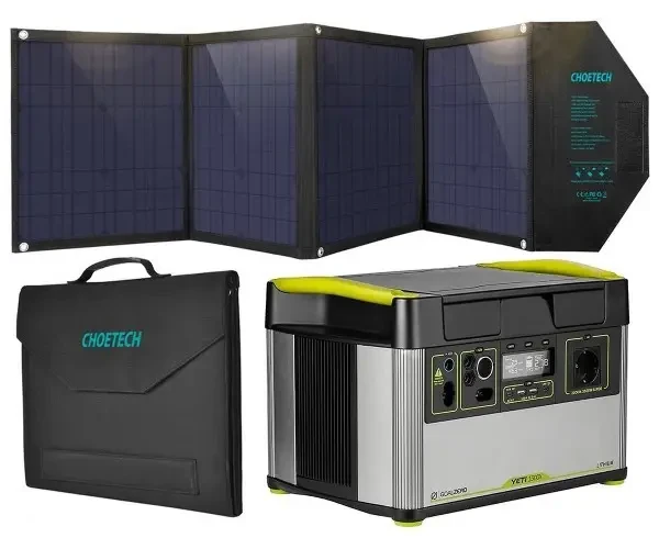 ЗАРЯДНА СТАНЦІЯ GOAL ZERO YETI 1500X (1516ВТ/Г) + СОНЯЧНА ПАНЕЛЬ CHOETECH 80W