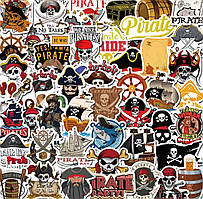 Набір винілових стікерів наліпки ПІРАТИ 50 шт