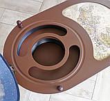 Глобус бар зі столиком Мапа світу новий дизайн кремовий сфера 40 см, фото 3