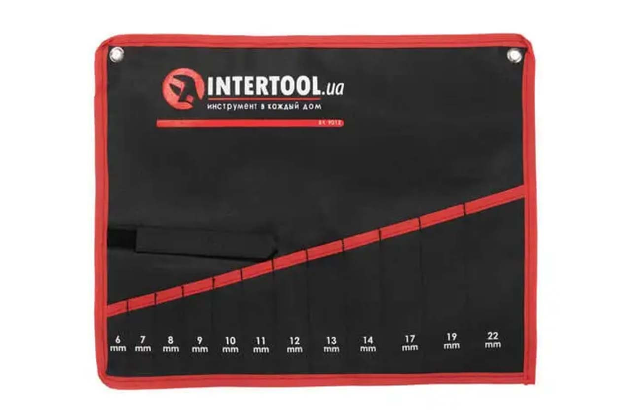Чохол для гайкових ключів Intertool — 450 x 360 мм x 12 кишень 1 шт.