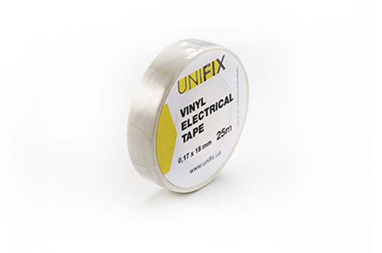 Стрічка ізоляційна Unifix — 18 x 0,17 мм x 20 м біла 10 шт.