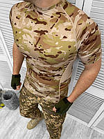 Футболка военная тактическая, футболка для военнослужащих, армейская солдатская футболка летняя компресионная