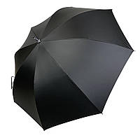 Однотонна парасолька-тростина, напівавтомат на 8 спиць від фірми RST, чорний, 01113-1