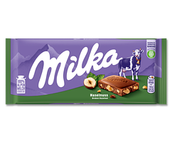 Шоколад Milka з фундуком Haselnuss 100г, 1шт