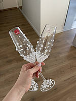 Весільні келихи ручної роботи для шампанського