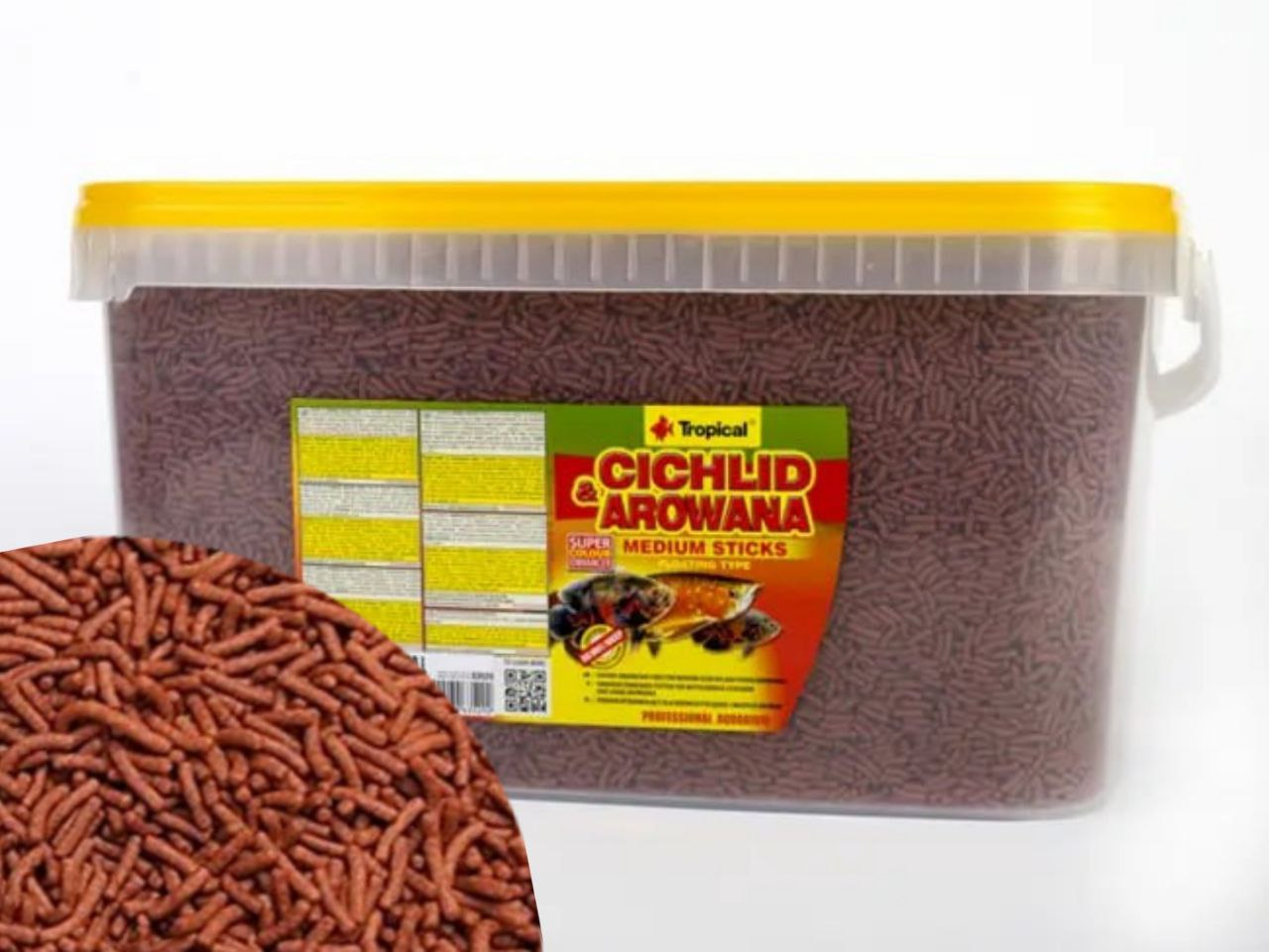 Корм Tropical Cichlid & Arowana Medium sticks 250 ml/90 г (РАЗВІС). Корм для годування акваріумних риб