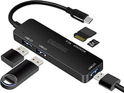 Type-C док-станція хаб USB 3.0, 2.0, SD/TF