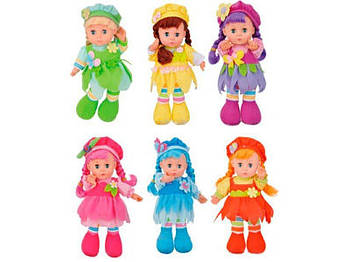 Лялька музична м'яконабивна, 28см LY3011-2-3-4-5-6 G-Rich