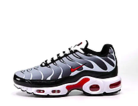 Кроссовки мужские Nike Air Max TN Plus серые, Найк Аир Макс ТН текстильные, прошиты. код KD-14256