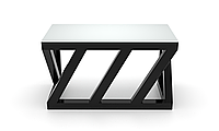 Компьютерный стол Сона white каркас сталь столешница стекло белый глянец 1300х600х750 мм (БЦ-Стол ТМ)