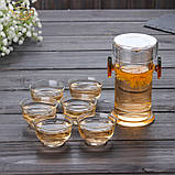 Колба для заварювання чаю. Скляний заварник 190 мл, фото 3