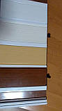Напівзасклені двері гармошка 86x203см посилені. Білий ясен. Доставка, фото 6