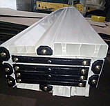 Напівзасклені двері гармошка 86x203см посилені. Білий ясен. Доставка, фото 5