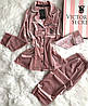 Жіноча піжама Victoria's Secret оксамит смарагд, фото 10