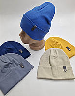 Шапка подвійна з відворотом для хлопчика "MC" 2-8 років, різні кольори shapki-odezda.com.ua