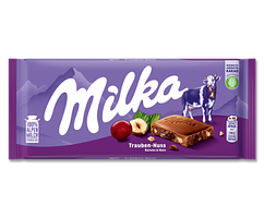 Шоколад Milka Фундук-родзинки Trauben-Nuss 100г, 1шт