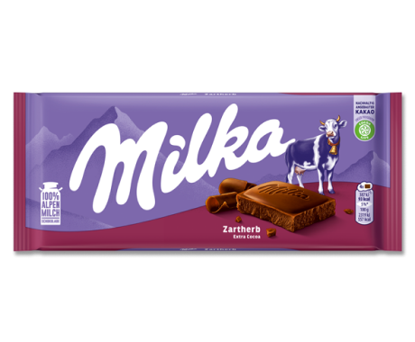 Шоколад Milka Zartherb 100г, 1шт