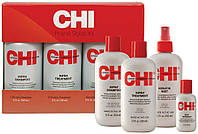 CHI Home Stylist Kit Набір (Шампунь 355 мл, Маска 355 мл, Спрей без змивання 355 мл, Шовковий комплекс 59 мл)