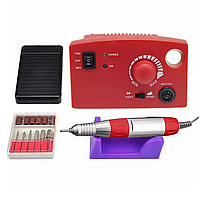 Фрезер для маникюра и педикюра Nail Master ZS-602 65W 45000 об/мин (аппаратный маникюр для ногтей) Червоний