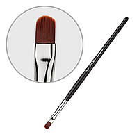 Кисть для брів Mileo 6-3 язичкова (чорна ручка)