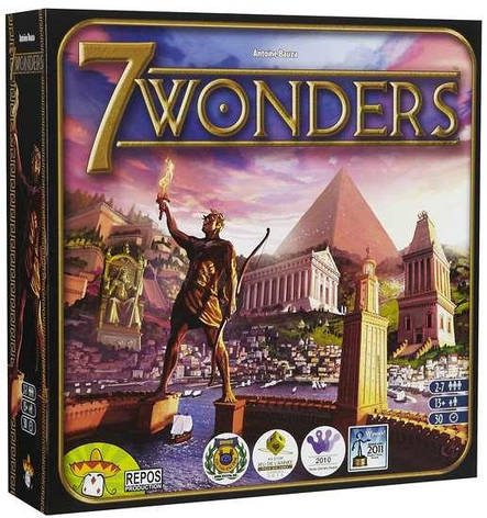7 Чудес Перше видання (7 Wonders, 1-ше) + правила УКРАЇНСЬКОЮ, фото 1