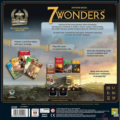 Настольная игра 7 Чудес Второе издание (7 Wonders 2-е издание) + правила на украинском или русском - фото 9 - id-p1765382266