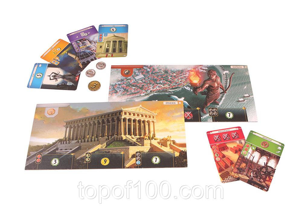 Настольная игра 7 Чудес Второе издание (7 Wonders 2-е издание) + правила на украинском или русском - фото 3 - id-p1765382266