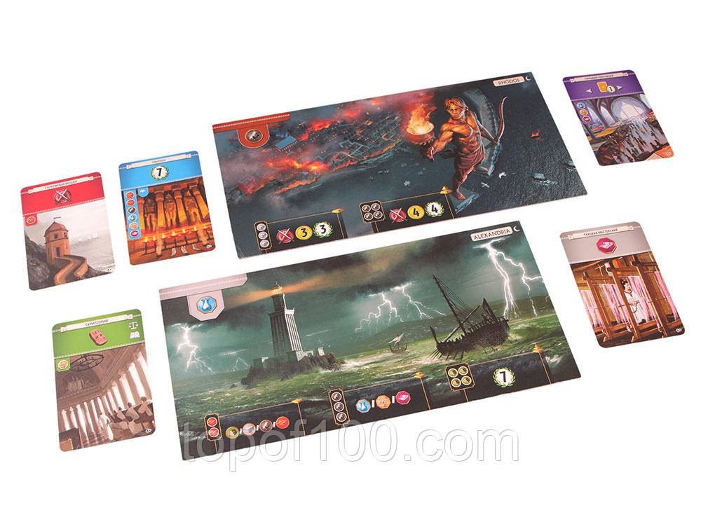 Настольная игра 7 Чудес Второе издание (7 Wonders 2-е издание) + правила на украинском или русском - фото 2 - id-p1765382266