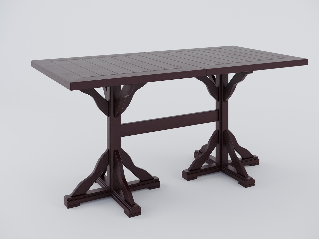 Деревянный стол уличный прямоугольный Wooden lake 160смx80см Коричневый Summer-sb-brown - фото 1 - id-p1765386127