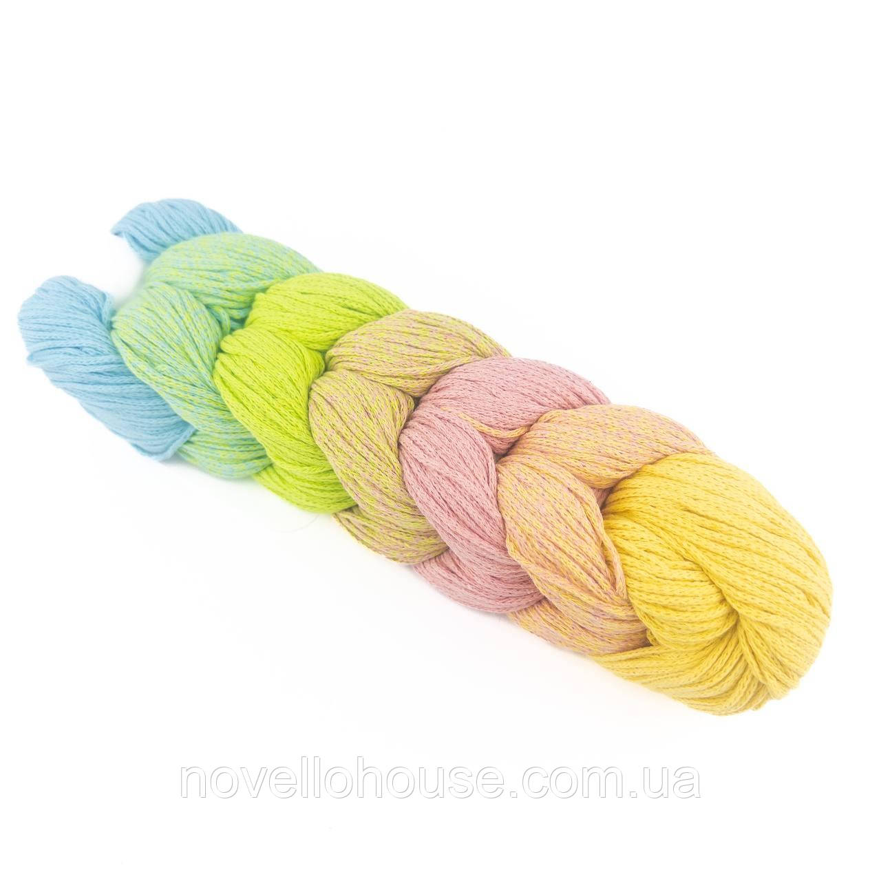 Retwisst Braid Rainbow (Ретвісст) № 7608 (Пряжа-нитки для сумок з бавовной секційного фарбування)