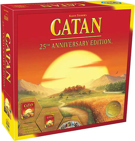 Настільна гра Catan 25th Anniversary Edition (Колонізатори + розширення 5-6 + додаток Майстри) + правила УКРАЇНСЬКОЮ, фото 1