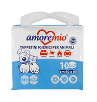 Пеленки для собак з активоване вугілля Amoremio 60 х 60см 10шт (ціна за 1 шт.)