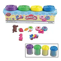 Тісто для ліплення "Colored Clay", кришечки з відбитками, 4 кольори, у плівці (F 018-136)