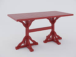Дерев'яний стіл прямокутний вуличний Wooden lake 160смx80см Червоний Summer-sb-red