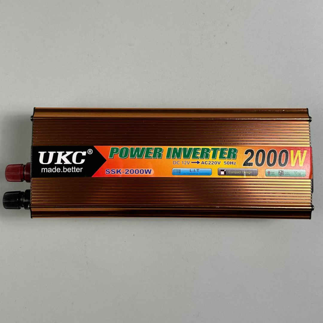 Інвертор перетворювач напруги UKC Power Inverter 12-220V, 2000W