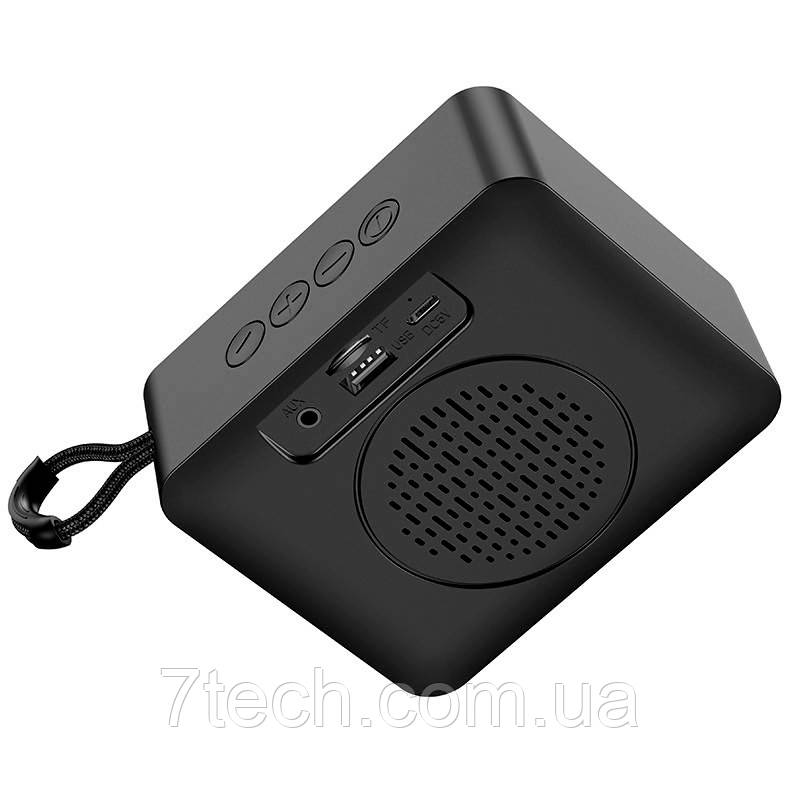 Портативная колонка (Акустическая система) беспроводная с Bluetooth и радио Hoco 5W TF, AUX, BT Black (BS51) - фото 4 - id-p1765377601