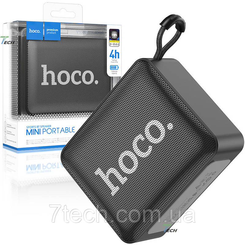 Портативная колонка (Акустическая система) беспроводная с Bluetooth и радио Hoco 5W TF, AUX, BT Black (BS51) - фото 1 - id-p1765377601