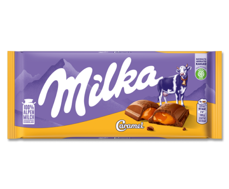 Шоколад Milka Caramel 100г, 1шт