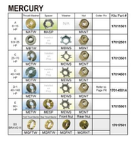 Комплект винта установочный, Mercury (C) 25-70HP