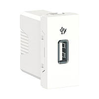 Розетка Schneider Electric UNICA NEW белая USB 1 модуль NU342818