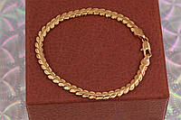 Браслет Xuping Jewelry серпантин с огранкой 19.5 см 5 мм золотистый