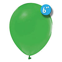 Латексный воздушный шар без рисунка Balonevi зеленый, 6"15 см