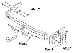 Фаркоп Mitsubishi Outlander (2012-2020) (Фаркоп Мітсубісі Аутлендер) Автопристрій