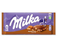 Шоколад Milka Peanut Crisp 90г, 1шт