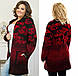 Жіночий в'язаний кардиган із візерунком Червоний, фото 4